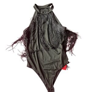 Bodysuit with Tassels size M NWT‎ Verdusa Rodeo Country Cowgirl Western